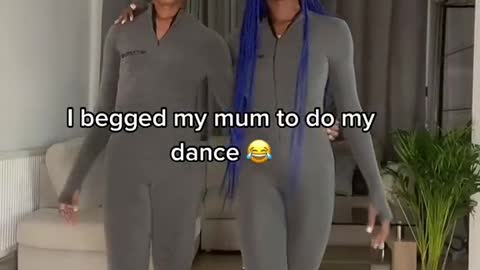 Dancing competition between mum and daughter