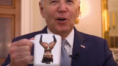 Pedo Biden likes his coffee Dark