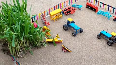 Diy Mini Tractor Farm House Fence Installing - @kids Creative - creator Baby