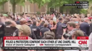 Watch how white "anti-fascist" protesters treat black cop... there it is