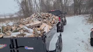 Splitting Setup for Firewood