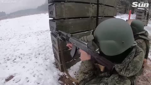 Russian conscripts fire rocket launchers in training drills in harsh conditions