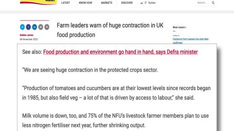 Food shortages: No longer tenable that they are unintended - UK Column News - 9th December 2022