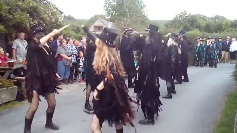 Beltane Border Morris - Tolmen Stone Huntress - Rugglestone Inn, Widecombe-in--the-Moor, 14 07 16