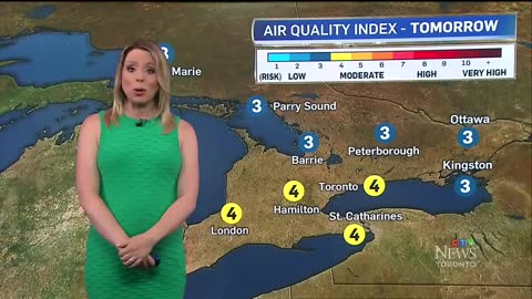 Air quality in Toronto plummets as city covered by wildfire smoke and haze