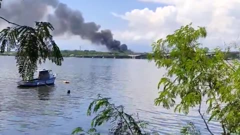 Fire hits cargo terminal at Galeão Airport in Rio de Janeiro