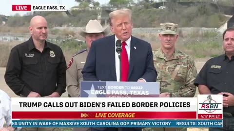 Trump visits Texas border, confirms he spoken with parents of Laken Riley, 'Biden migrant crime'