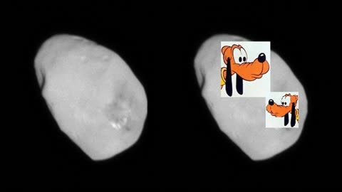 Moon Hoax NASA -Disney's Pluto Dog Hidden in Fake Pluto Planet & its Fake Moons