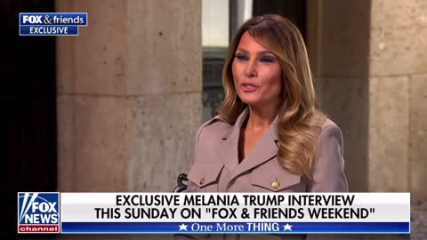 Melania will be on Fox & Friends, Sunday morning. Here is a sneak peak 😍