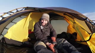 Solo winter camping