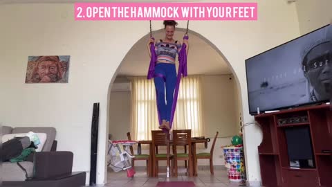 Sky Aerial Yoga Tricks!! Kite Pose Tutorial