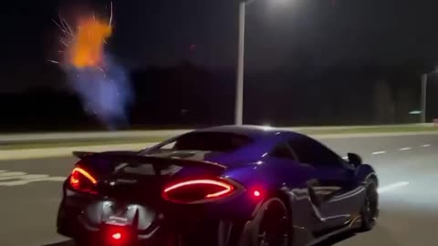 McLaren with the fireworks exhaust