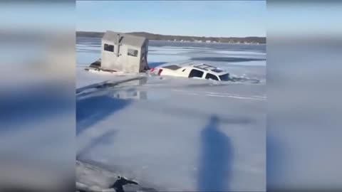 Ice Fishing Fails, Epic Fails, Cars falling though Ice