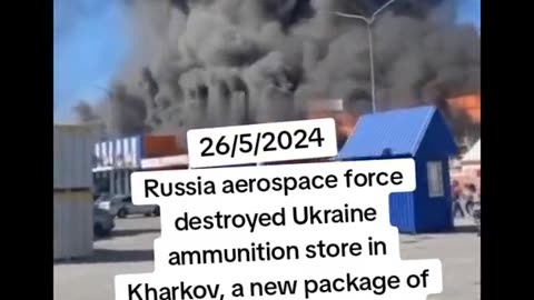 RUSSIA DESTROYING A NEW PACKAGE OF AMMUNITION FROM USA