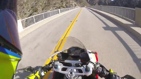 ACH Angeles Crest Highway 9 mile Ducati Panigale 1199 Tri-color 1/17/2016