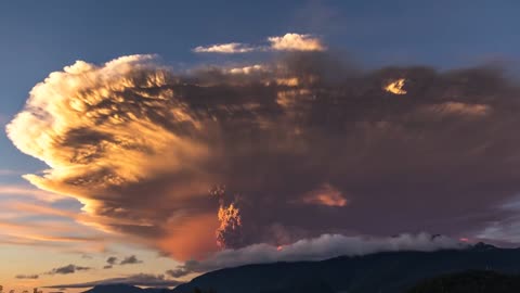 Clouds that seem to erupt.