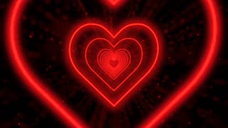 212. Heart Tunnel❤️Heart Background Neon Heart Heart #Christmas