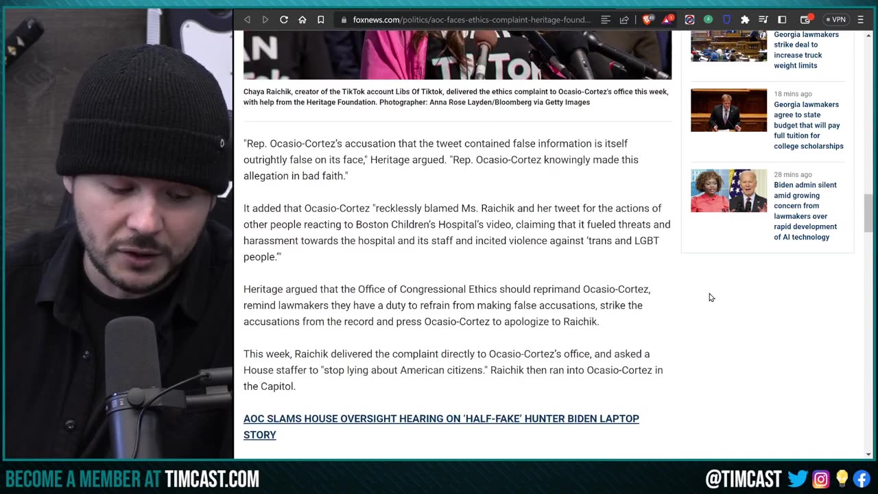 Libs Of Tik Tok SERVES AOC Ethics Complaint For LYING About Her, AOC