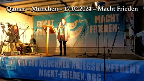 Qamar – Palästinenserin – NIE WIEDER KRIEG ist JETZT! - MACHT FRIEDEN - München - 17.02.2024