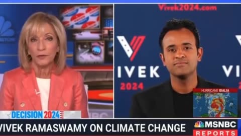 Vivek schools Andrea Mitchell on "climate change"