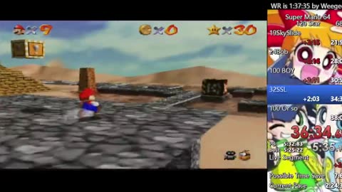 Super Mario 64 100% 120star Speedrun no reset #19