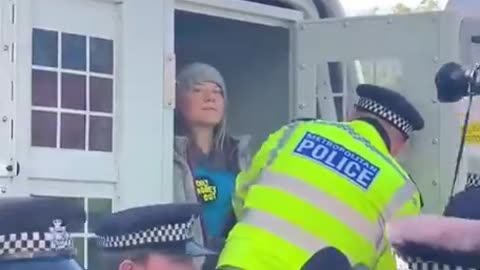 Greta Thunberg has been detained by Police in London while protesting oil companies.