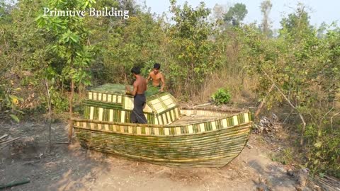 Build Boat House Using Bamboo