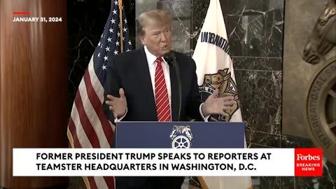 Trump 🇺🇸 Trashes Bipartisan Border Deal At Surprise Press Briefing In Washington, D.C.