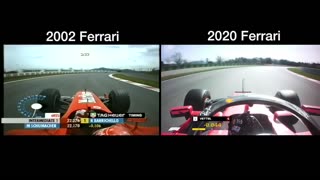 F1 2002 Ferrari vs. 2020 Ferrari - Barcelona