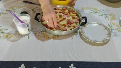 Fritada de Batata com Salsicha