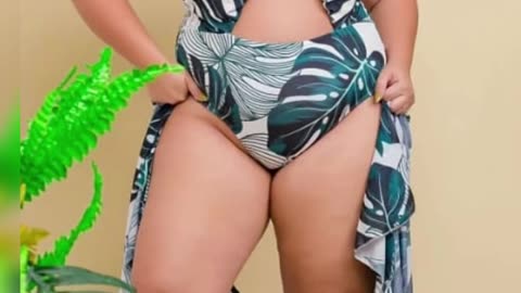 Plus size swimsuit __ Curvy model as a swimsuit figure