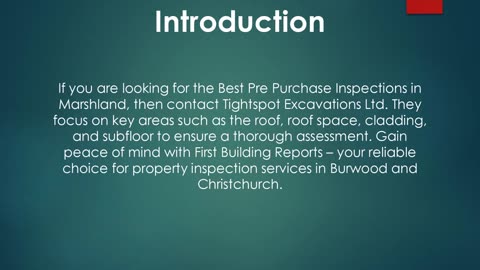 Best Pre sale Building inspections in Marshland