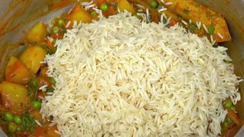 Cooking Indian vegetable rice