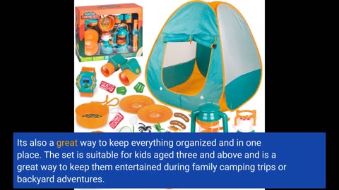 Read Full Review: Meland Kids Camping Set with Tent 30pcs - Outdoor Campfire Toy Set for Toddle...