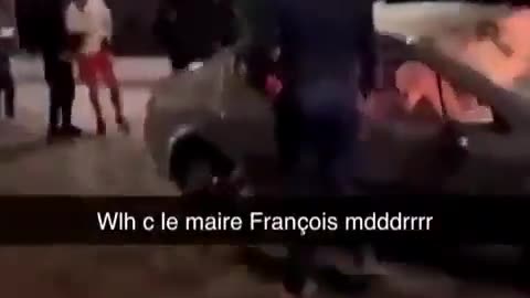 Rioters in France have now started ramming cars into homes