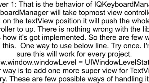 IQKeyboardManager issue UIViewController top overlapping status bar