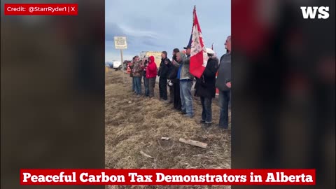 RCMP Block Peaceful Carbon Tax Protesters in Alberta.