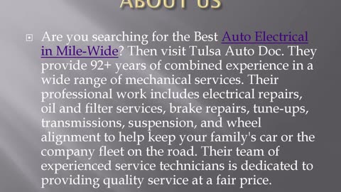 Best Auto Electrical in Mile-Wide