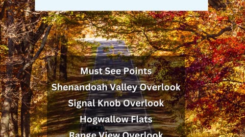 Shenandoah National Park Self-Guided Driving Tour