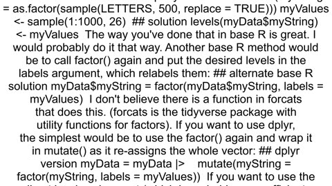 Create numeric vector based on the values of a factor with many levels