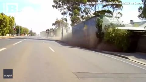 Straight Outta GTA: Out-of-Control Truck MOWS DOWN Everything in Its Path in Australia