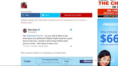 Rep. Matt Gaetz Apologizes For Controversial Cohen Tweet