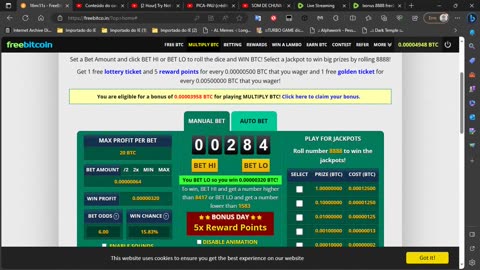 GANHO FREEBITCOIN APOSTA MANUAL