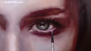 REALISTIC EYES OIL PAINTING ✦ PORTRAIT ART DEMO - Annotated Tutorial