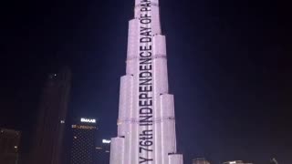 Pakistani Flag Display on Burjkhalifa