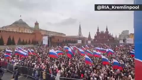 #Russia #Putin The Russian people rejoice for the president after his re-election