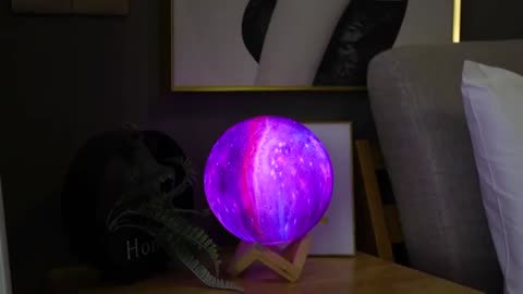 3D Print Moon Lamp 16 colors Remote LED Night Light