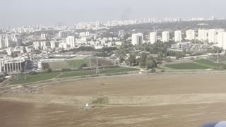 Taking off Tel Aviv, Israel arial view.