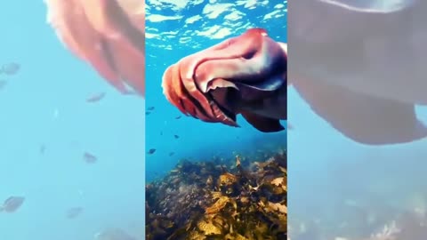 Ominous cuttlefish ocean encounter