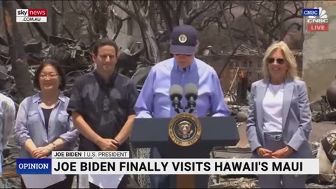 Image of president Biden in 'maui ' strikingly bad